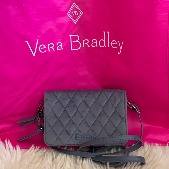 Vera Bradley Handbags - NWT Vera Bradley 3 in 1 Crossbody Wallet Wristlet RFID Carbon Gray